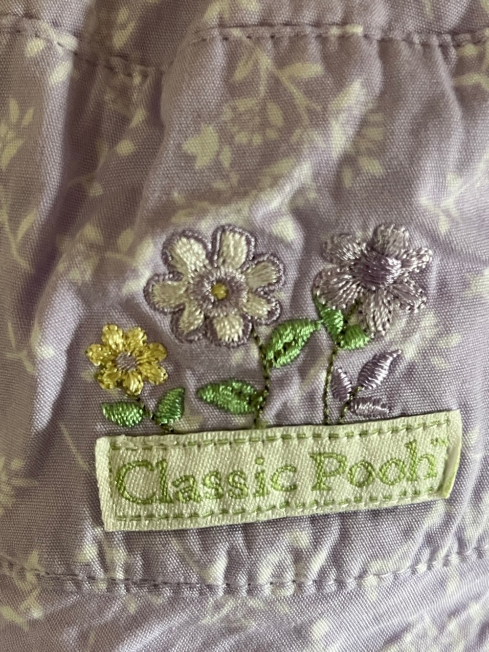 Lavender Floral Classic Pooh Sun Hat for Kids - Picture 7 of 13